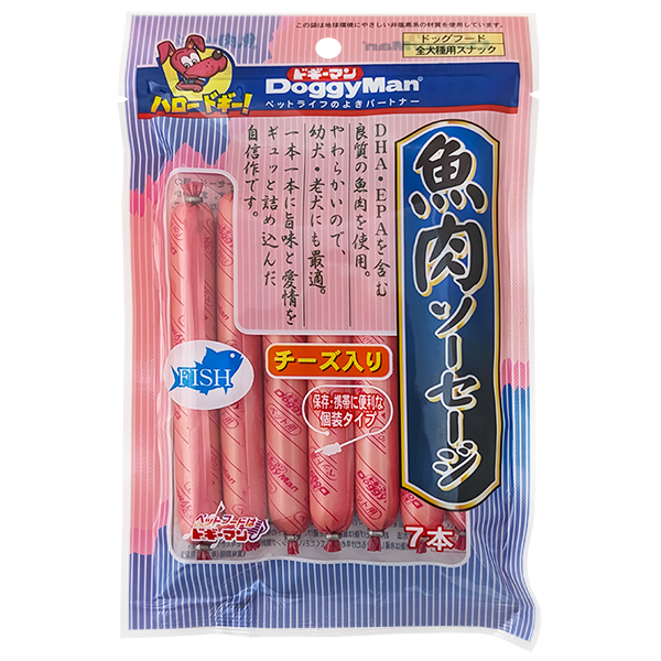 DoggyMan Fish Sausages ДОГГІМЕН СОСИСКИ РИБ’ЯЧІ ласощі для собак , 7 од х см фото 1