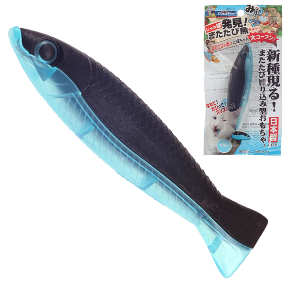 CattyMan Fish Blue КЕТТІМЕН РИБКА БЛАКИТНА жувальна іграшка з котячою м’ятою мататабі для котів