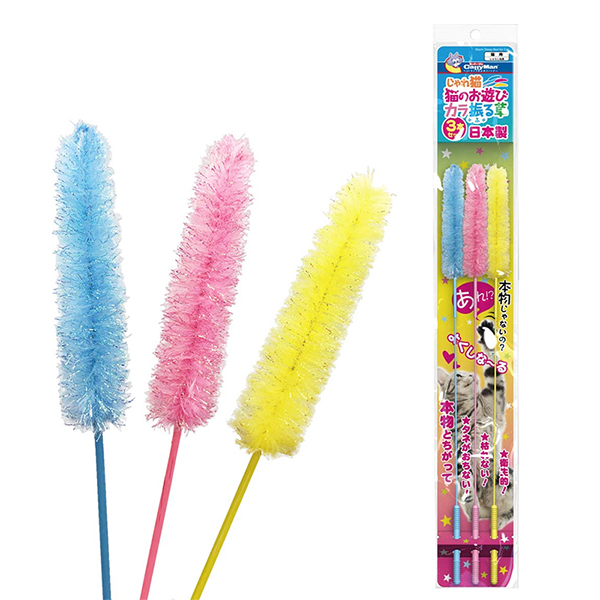 CattyMan Colorful Sticks КЕТТІМЕН ПУХНАСТА ТРАВА дражнилка іграшка для котів, набір 3од. , Мультиколор см