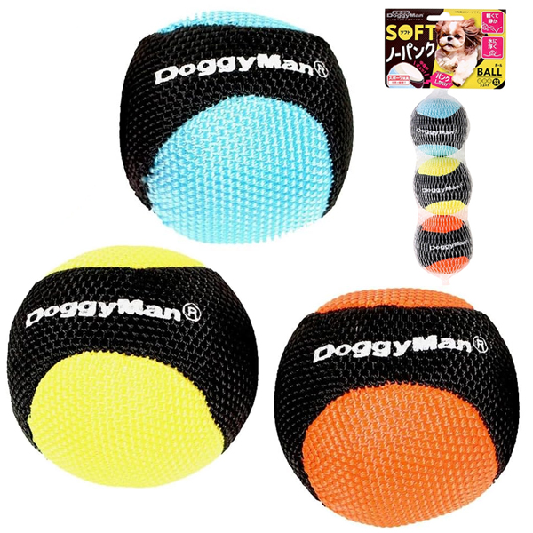 DoggyMan Soft Ball SS ДОГГІМЕН М’ЯКИЙ М’ЯЧ З НАПОВНЮВАЧЕМ іграшка для собак, набір 3шт , SS см фото 1