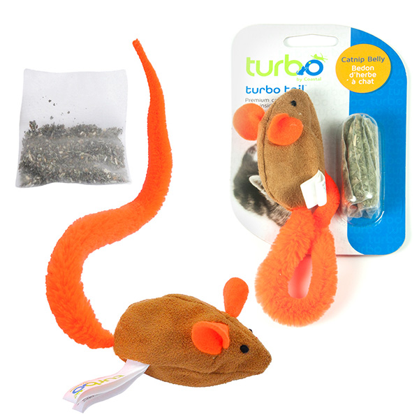 Coastal Turbo Tail Crinkle Mouse КОСТАЛ ТУРБО МИША іграшка з кошачою м`ятою для котів