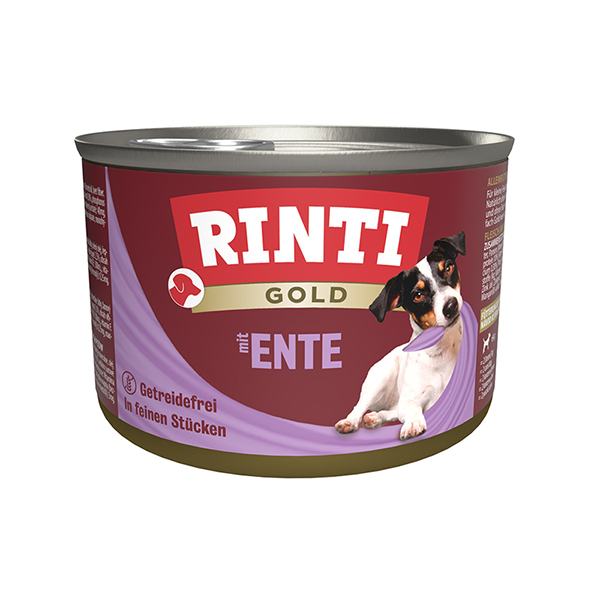 Rinti Gold mit Ente РІНТІ ГОЛД КАЧКА беззерновий повнораціонний натуральний вологий корм для собак фото 1