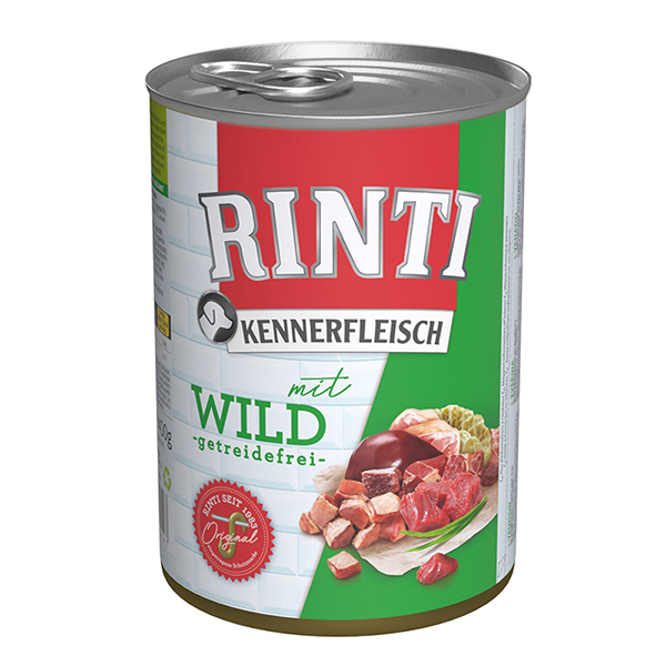Rinti Kennerfleisch mit Wild РІНТІ КЕННЕРФЛЯЙШ ДИЧИНА беззерновий повнораціонний натуральний вологий корм для собак фото 1