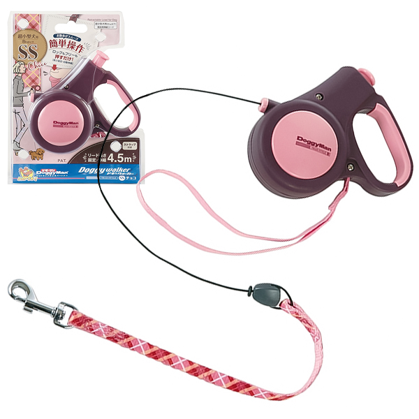 DoggyMan Retractable Lead Trad Style SS ДОГГІМЕН ДОГГІ ВОЛКЕР повідець рулетка для собак до , трос 4.5м , Шоколадний см., SS см., 4,5 м, до см фото 1
