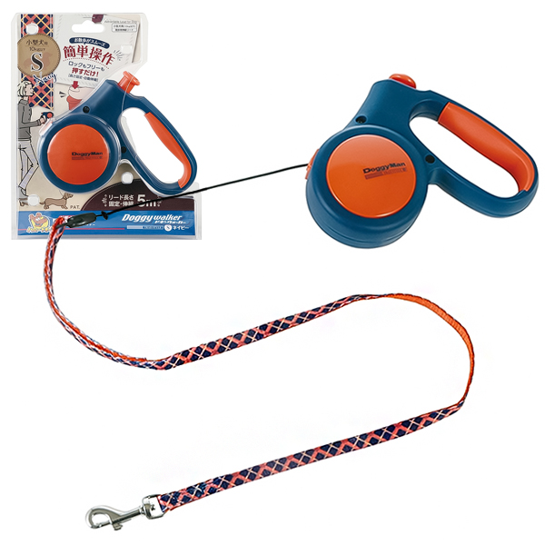 DoggyMan Retractable Lead Trad Style S ДОГГІМЕН ДОГГІ ВОЛКЕР повідець рулетка для собак до , трос 5м , Cиній см., S см., 5 м, до см фото 1