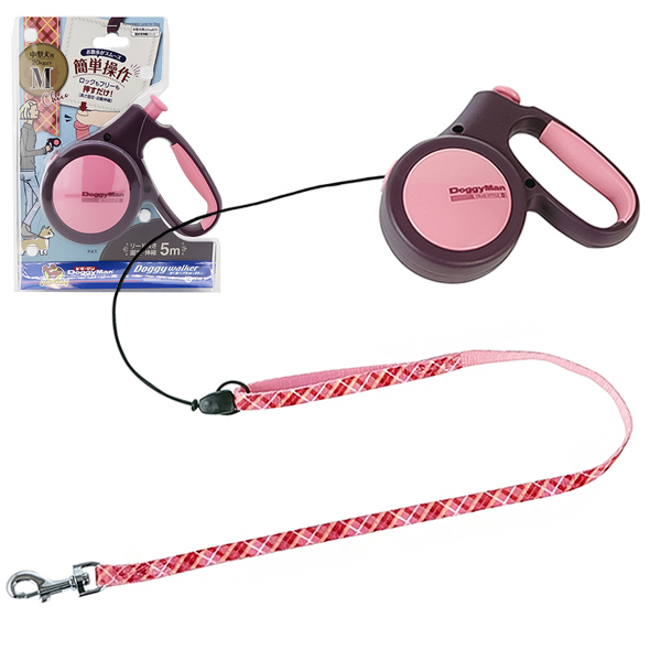 DoggyMan Retractable Lead Trad Style M ДОГГІМЕН ДОГГІ ВОЛКЕР повідець рулетка для собак до , трос 5м , Шоколадний см., M см., 5 м, до см фото 1