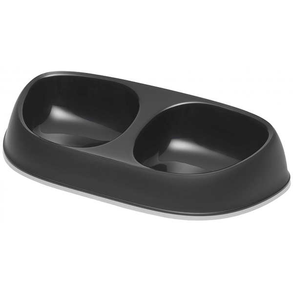 Moderna Double Sensibowl МОДЕРНА СЕНСІБОУЛ подвійна миска для котів, 2х , Чорний см., 2x см., 29 см х 15 см х 6 см см фото 1