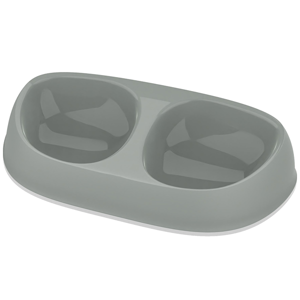 Moderna Double Sensibowl МОДЕРНА СЕНСІБОУЛ подвійна миска для котів, 2х , Оливковий см., 2x см., 29 см х 15 см х 6 см см фото 1