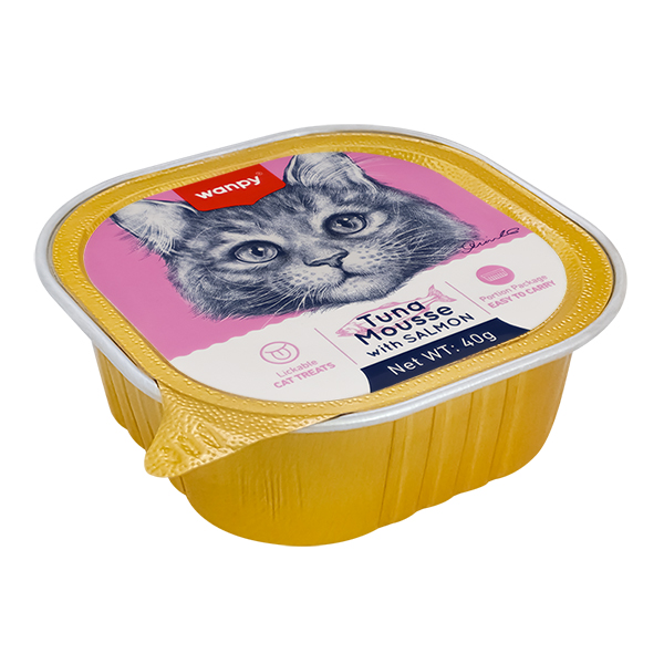 Wanpy Tuna&Salmon ВАНПІ ТУНЕЦЬ ЛОСОСЬ консерви для котів, мус фото 1