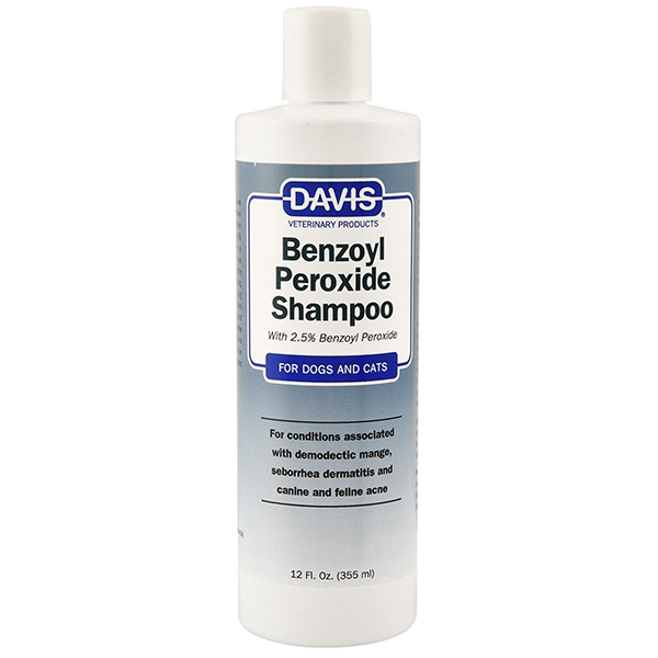 Davis Benzoyl Peroxide Shampoo ДЕВІС 2,5% БЕНЗОЇЛ ПЕРОКСИД дерматокосметичний шампунь для собак і котів з демодекозом і дерматитами