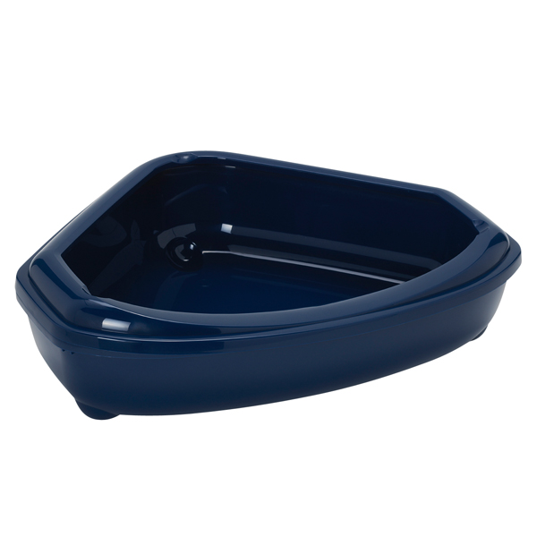 Moderna Corner Tray МОДЕРНА КОНЕР кутовий туалет з бортиком для котів, 55х45х14см , Чорничний см., 55 см х 45 см х 14 см см фото 1