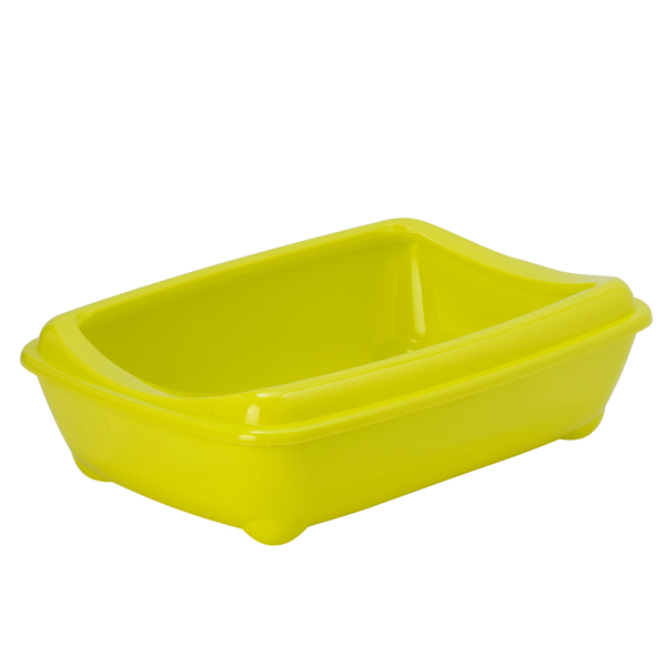 Moderna Arist-O-Tray Large МОДЕРНА АРІСТ-О-ТРЕЙ ЛАДЖ туалет з бортиком лоток для котів, 50х38х14см , Лимонний см., 50 см х 38 см х 14 см см фото 1