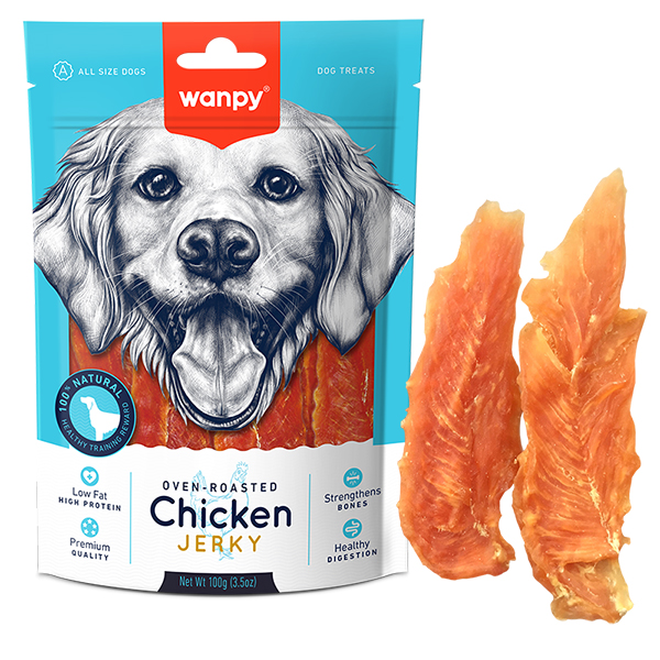 Wanpy Chicken Jerky ВАНПІ КУРЯЧЕ ФІЛЕ В’ЯЛЕНЕ ласощі для собак фото 1