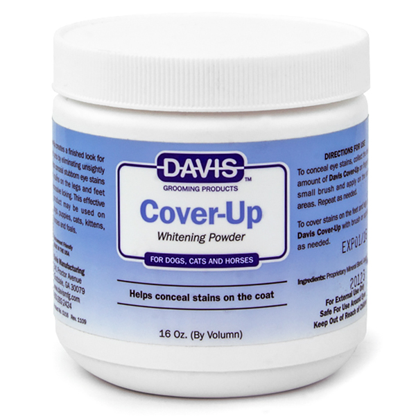 Davis Cover-Up Whitening Powder ДЕВІС КАВЕР-АП маскувальна відбілювальна пудра для собак і котів фото 1
