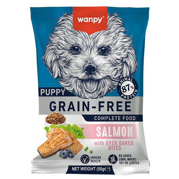 Wanpy Puppy Grain Free Salmon ВАНПІ ЛОСОСЬ ДЛЯ ЦУЦЕНЯТ сухий беззерновий корм фото 1