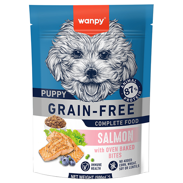 Wanpy Puppy Grain Free Salmon ВАНПІ ЛОСОСЬ ДЛЯ ЦУЦЕНЯТ сухий беззерновий корм фото 1