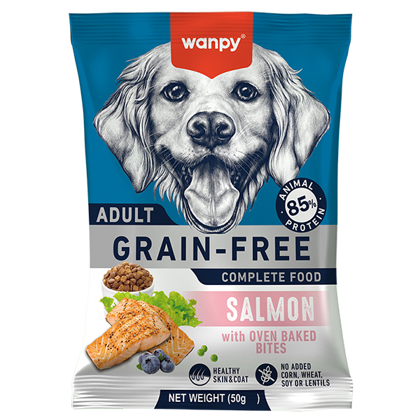 Wanpy Adult Dog Grain Free Salmon ВАНПІ ЛОСОСЬ ДЛЯ СОБАК сухий беззерновий корм фото 1