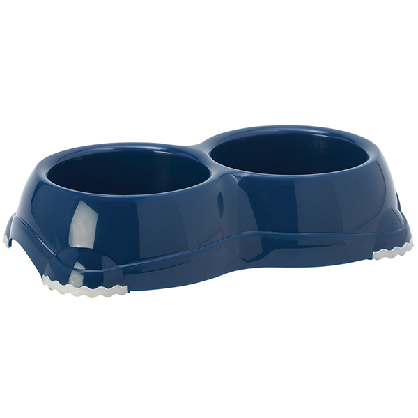 Moderna Double Smarty Bowl Small МОДЕРНА СМАРТІ подвійна миска для собак і котів, 2х , Чорничний см. , 26,1 см х 14,4 см х 5,7 см см фото 1