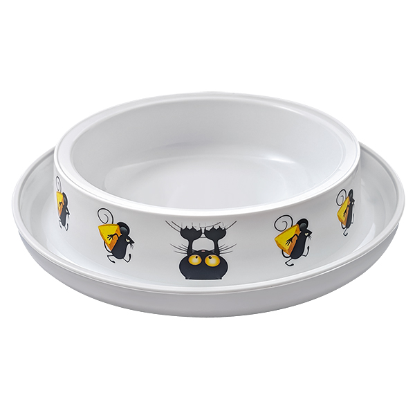 Moderna Trendy Dinner Cat&Mouse МОДЕРНА КІТ І МИША миска для котів , 16 см х 16 см х 3,4 см см фото 1