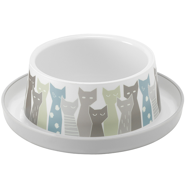Moderna Trendy Dinner Maasai МОДЕРНА МАСАЇ миска для котів , Сіро-білий см. , 17 см х 17 см х 5,3 см см фото 1