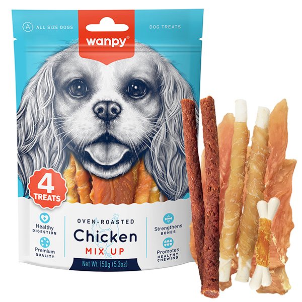 Wanpy Chicken Mix Up ВАНПІ КУРЯЧИЙ МІКС ласощі для собак фото 1