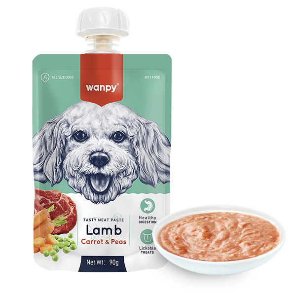 Wanpy Lamb Carrot & Pea ВАНПІ КРЕМ-ПЮРЕ ЯГНЯ З МОРКВОЮ рідкий корм для собак фото 1