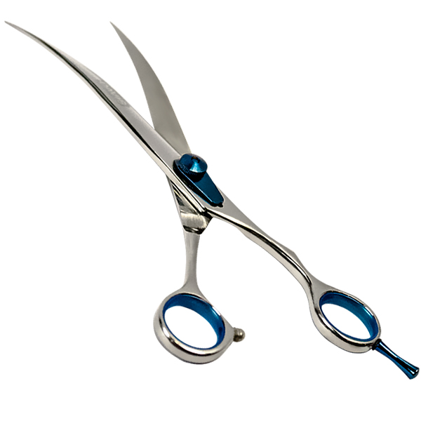 Davis Extreme Edge BLUE Curved ДЕВІС ЕКСТРІМ ЕДЖ вигнуті ножиці для стрижки собак , 21,6 см см фото 1