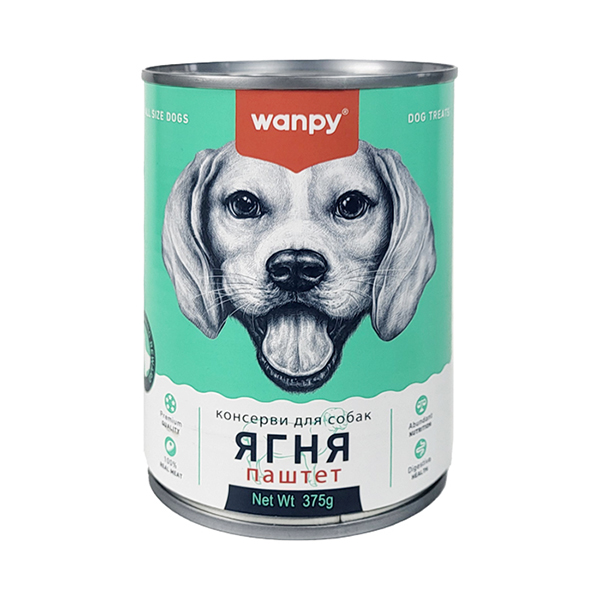 Wanpy Lamb ВАНПІ ЯГНЯ паштет вологий корм консерви для собак, банка фото 1