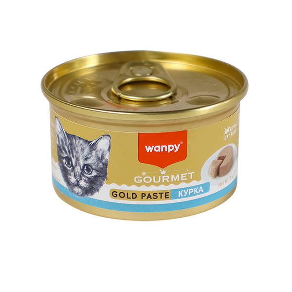 Wanpy Gourmet Gold Paste Chicken ВАНПІ КУРКА консерви для кошенят паштет, банка фото 1