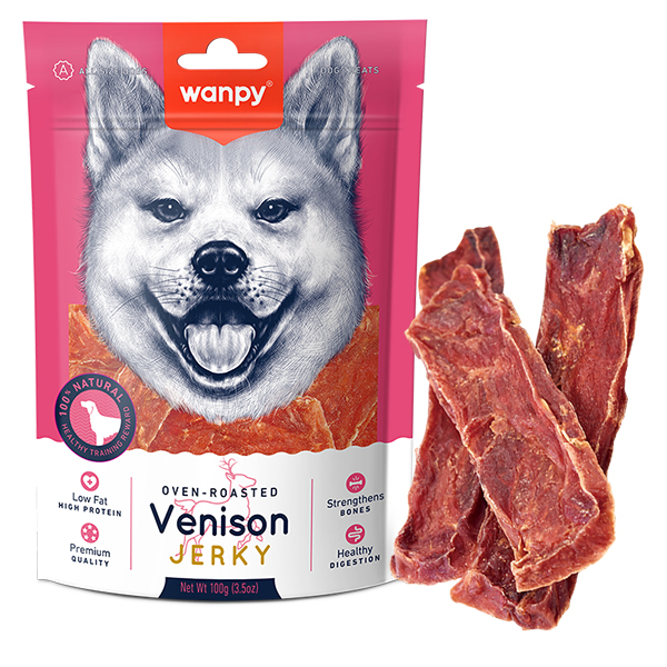Wanpy Venison Jerky ВАНПІ В’ЯЛЕНА ОЛЕНИНА З КАЧКОЮ СЛАЙСИ ласощі для собак , Оленина кг фото 1