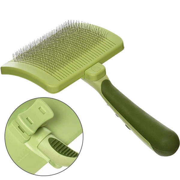 Safari Self-Cleaning Brush САФАРІ ПУХОДЕРКА СЛІКЕР з самоочищенням для собак і котів , L см., 11,5 см х 8,5 см см фото 1
