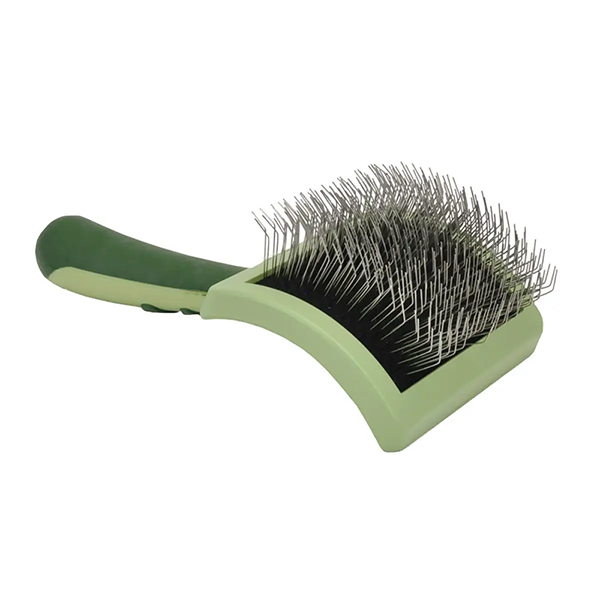 Safari Curved Firm Slicker Brush САФАРІ ВИГНУТА ПУХОДЕРКА для собак із довгою шерстю , L см., 19 см х 10,5 см см фото 1