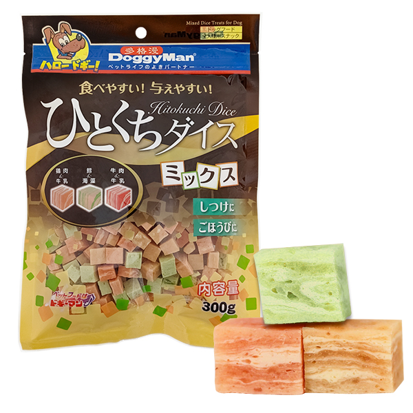 DoggyMan Mixed Dice Treats ДОГГІМЕН КУБИКИ МІКС курка, яловичина, тріска ласощі для собак фото 1