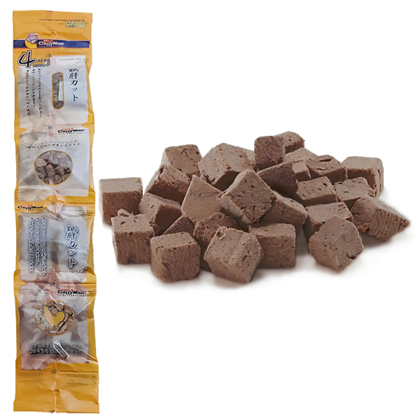 CattyMan Freeze Dried Chicken Liver Dice КЕТТІМЕН КУРЯЧА ПЕЧІНКА сублімовані ласощі для котів , 4 од х см