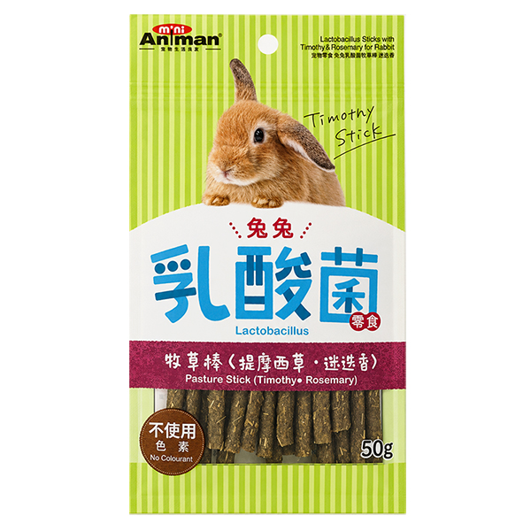 MiniAniman Lactobacillus Sticks with Timothy & Rosemary МІНІЕНІМЕН ПАЛИЧКИ З ТИМОФІЇВКОЮ, РОЗМАРИНОМ ТА ПРОБІОТИКАМИ ласощі для кроликів