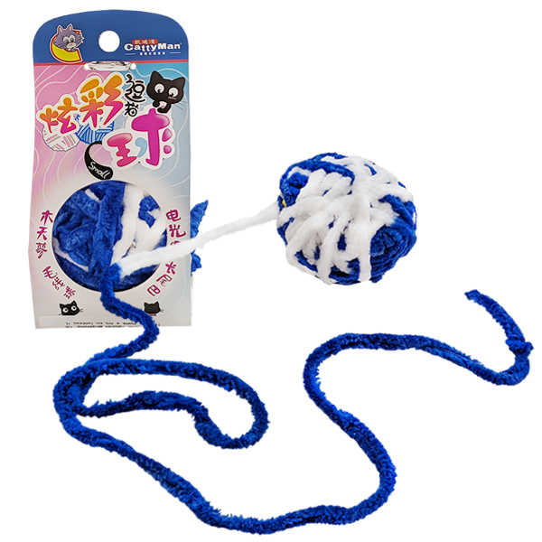 CattyMan Caddice Ball Long Tail КЕТТІМЕН КЕДДІС М’ЯЧ ДОВГИЙ ХВІСТ іграшка для котів , Cиній см