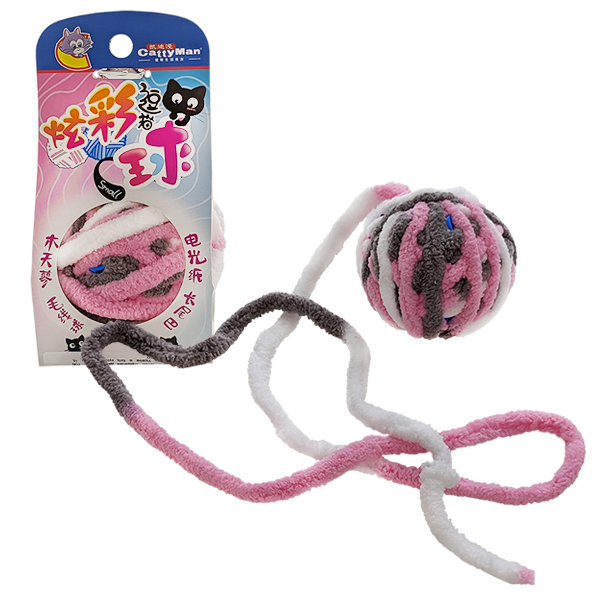 CattyMan Caddice Ball Long Tail КЕТТІМЕН КЕДДІС М’ЯЧ ДОВГИЙ ХВІСТ іграшка для котів , Рожевий см