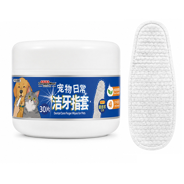 DoggyMan Dental Care Finger Wipes ДОГГІМЕН СЕРВЕТКИ ДЛЯ ЗУБІВ НА ПАЛЕЦЬ вологі для собак і котів, 30од