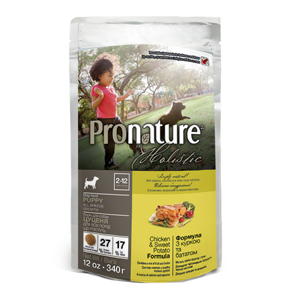 Pronature Holistic Puppy Chicken&Sweet Potato ПРОНАТЮР ХОЛІСТИК КУРКА З БАТАТОМ сухий холістик корм для цуценят , см фото 1