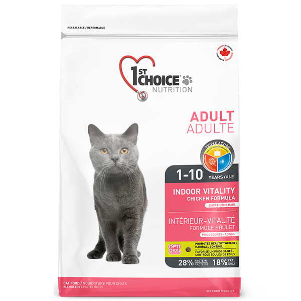 1st Choice Adult Indoor Vitality Chicken ФЕСТ ЧОЙС КУРКА ВІТАЛІТІ сухий суперпреміум корм для котів , см