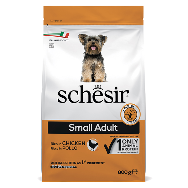 Schesir Dog Small Adult Chicken ШЕЗІР ДОРОСЛИЙ МАЛИХ КУРКА сухий монопротеїновий корм для собак малих порід , см фото 1