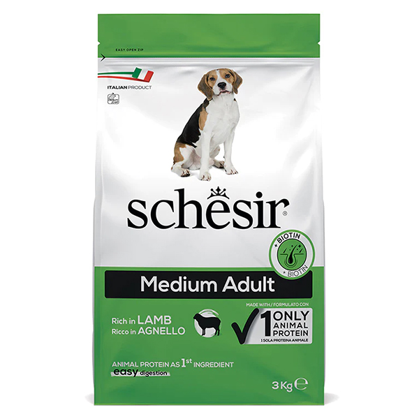 Schesir Dog Medium Adult Lamb ШЕЗІР ДОРОСЛИЙ СЕРЕДНІХ ЯГНЯ сухий монопротеїновий корм для собак середніх порід , см фото 1