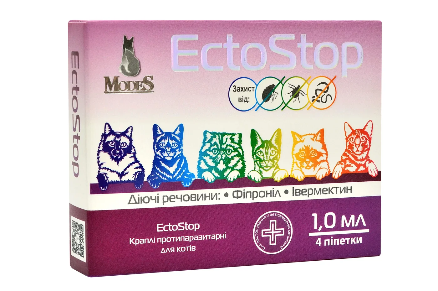 ЕктоСтоп EctoStop протипаразитарні краплі для котів 4 фото 1