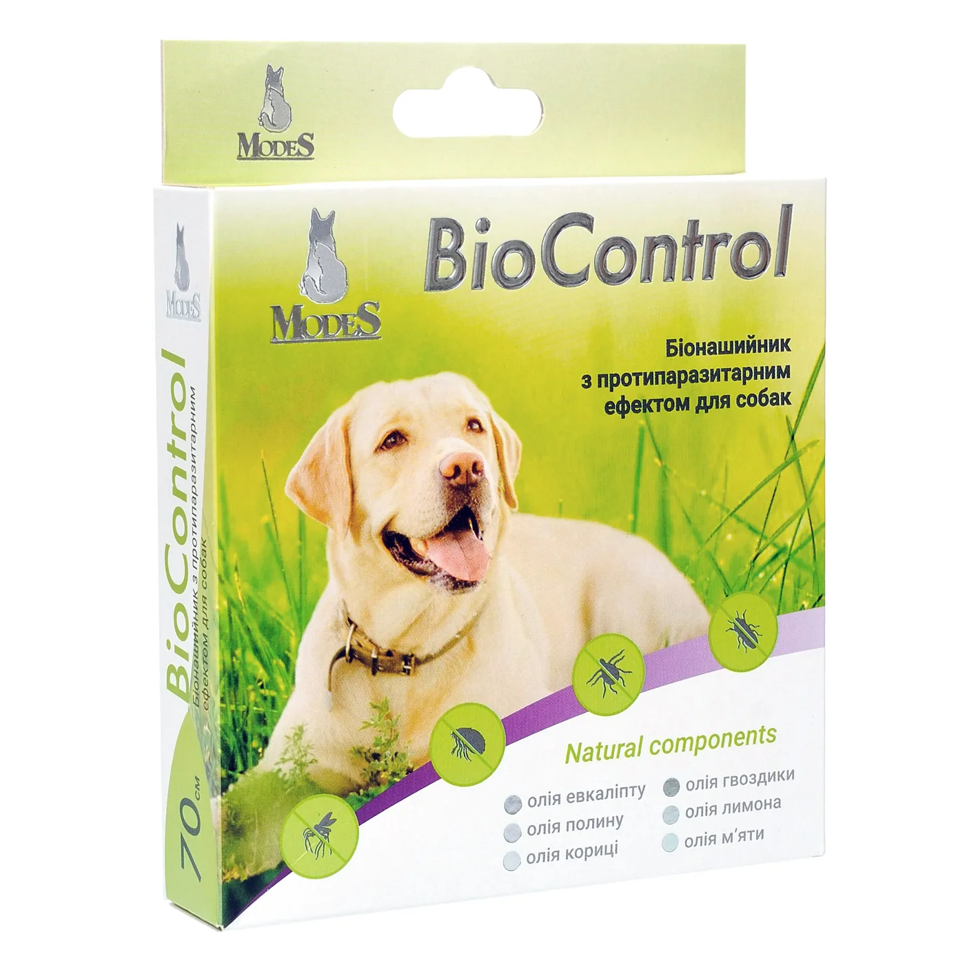 Біо контроль BioControl біонашийник з протипаразитарним ефектом для собак 70 см, MODES, шт фото 1
