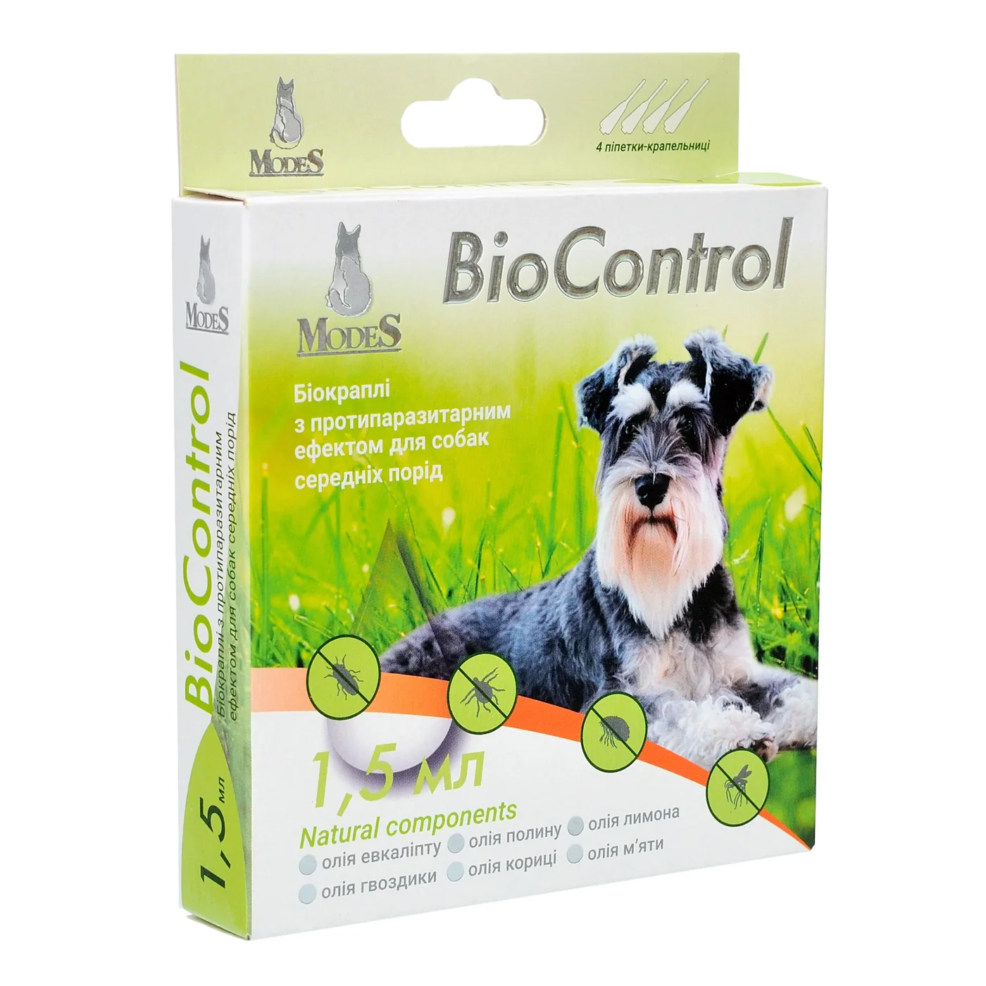 Біо контроль BioControl біокраплі з протипаразитарним ефектом для собак середніх порід фото 1