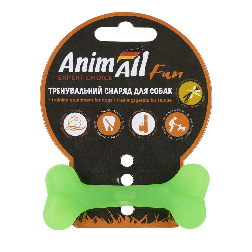 AnimAll Фан 88105 Кістка 8 см зелена фото 1