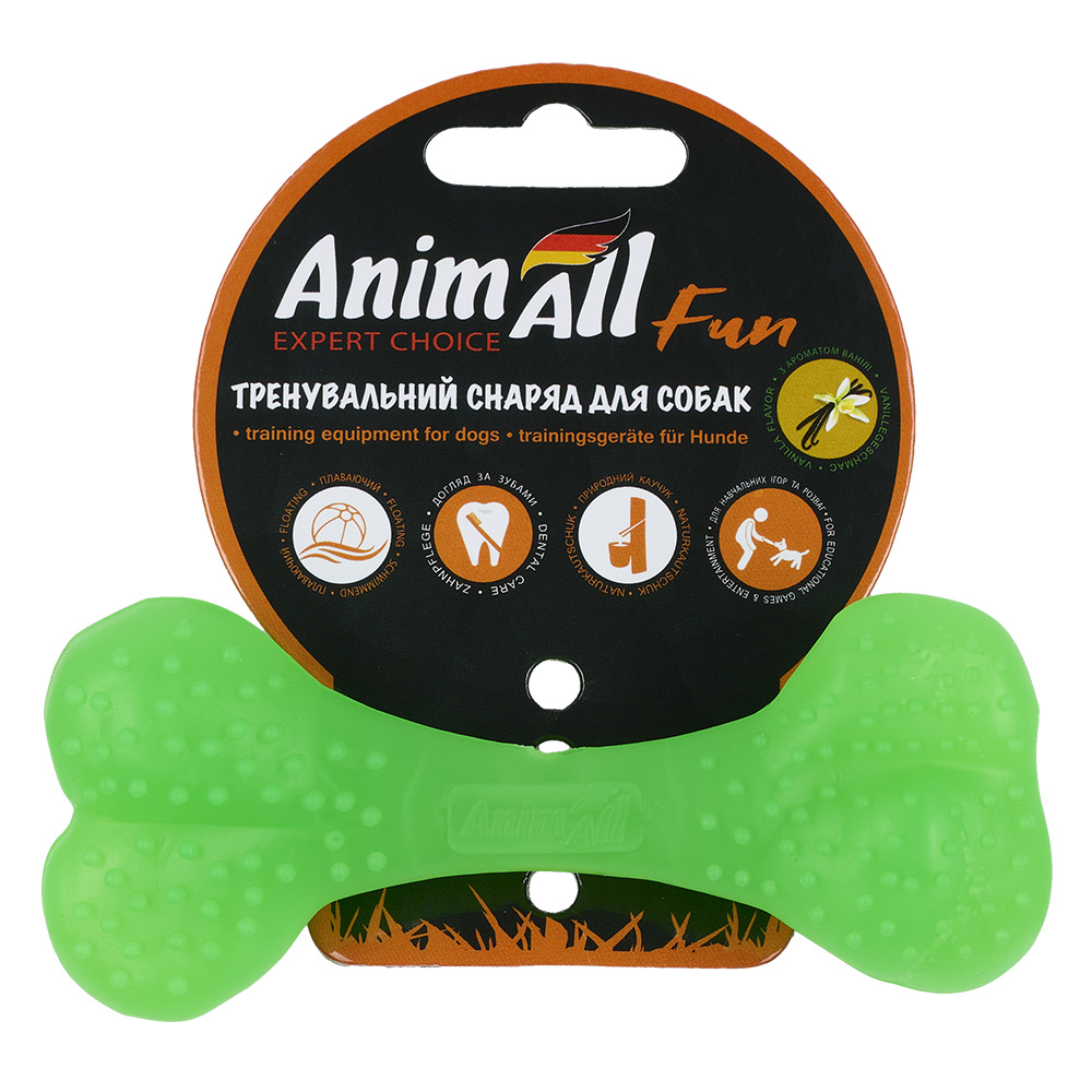 AnimAll Фан 88115 кістка 12 см зелена фото 1