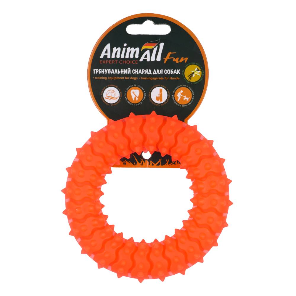 AnimAll Фан 88152 кільце з шипами 12 см помаранчеве
