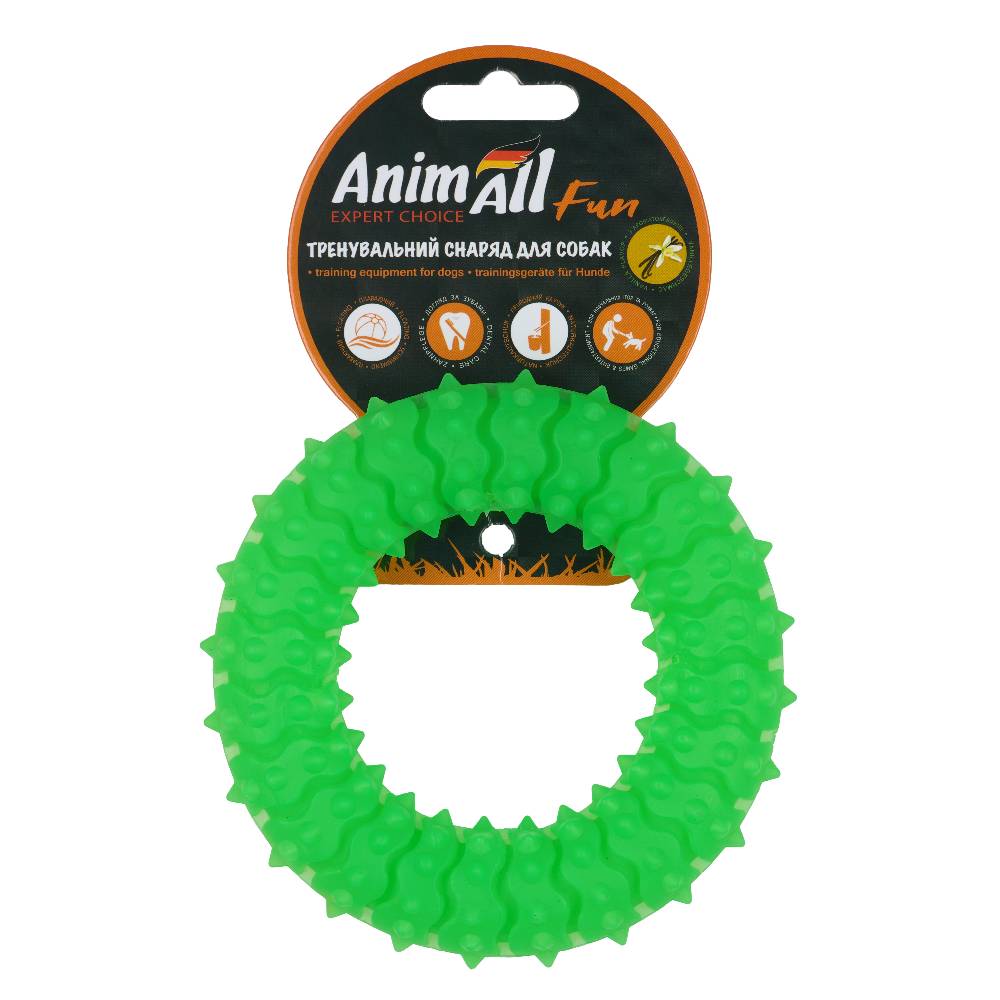 AnimAll Фан 88155 кільце з шипами 12 см зелене фото 1