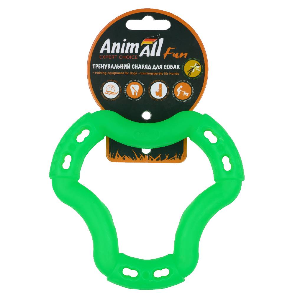 AnimAll Фан 88215 кільце 6 сторін 15 см зелене